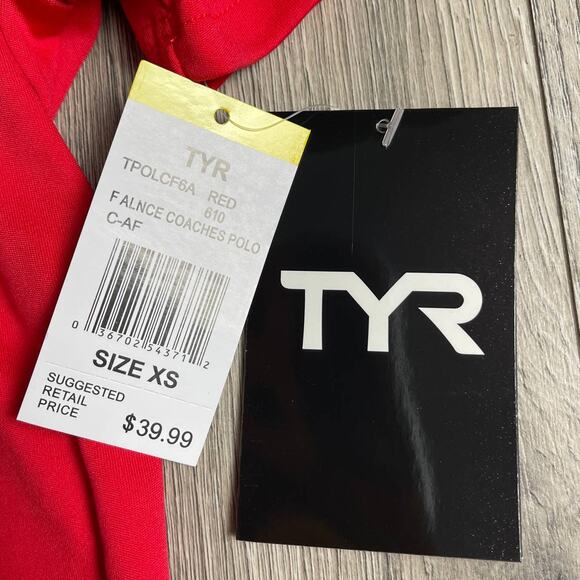 TYR Women's Alliance Coaches Polo Shirt - Red - TPOLCF6A - Size XS - $40 - Picture 4 of 8